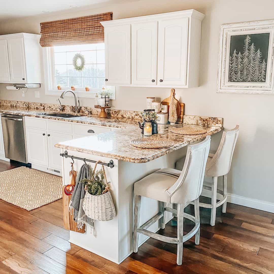 Brown and White Backsplash Amidst White Cabinets - Soul \u0026 Lane, image size:1080x1080