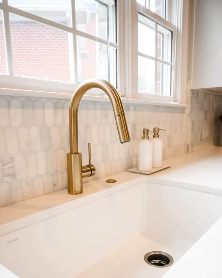 Brushed Gold Faucet for Kitchen Sink