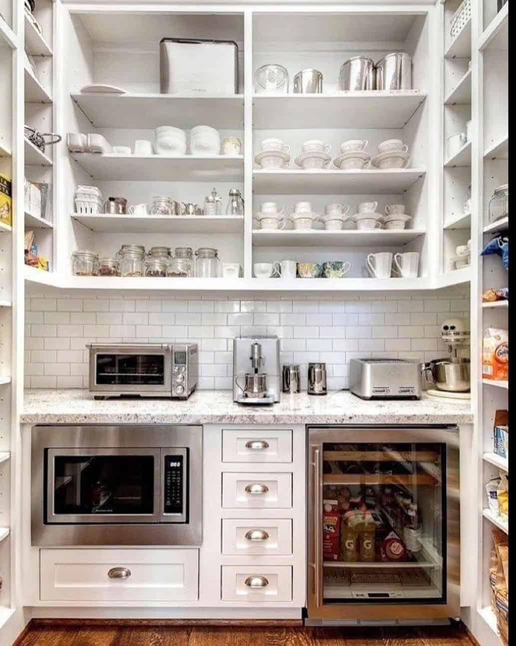 Butler s Pantry With Stainless Wine Fridge Soul Lane butler-s-pantry-with-stainless-wine-fridge-soul-lane