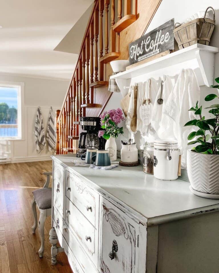 Cofee Corner Farmhouse Sideboard Buffet
