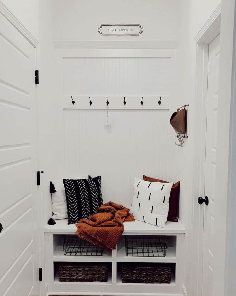 Compact Mud Room with Coat Rack