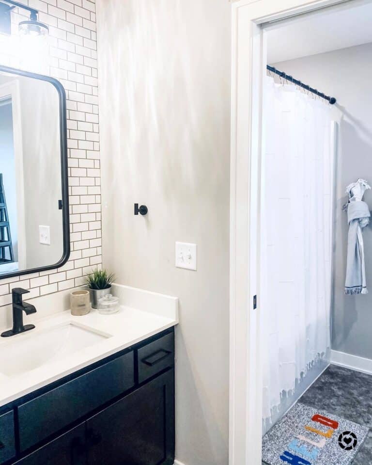 Dark Blue Grey Bathroom Vanity