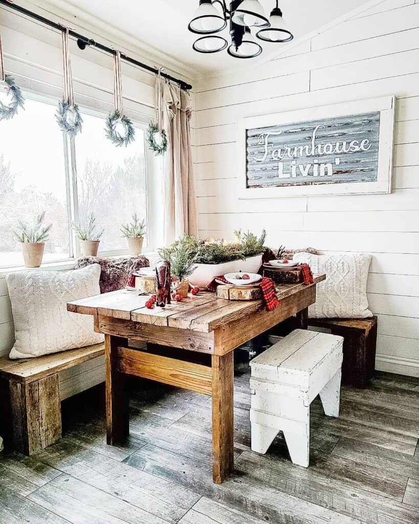 Dining Room with Farmhouse Shiplap Walls