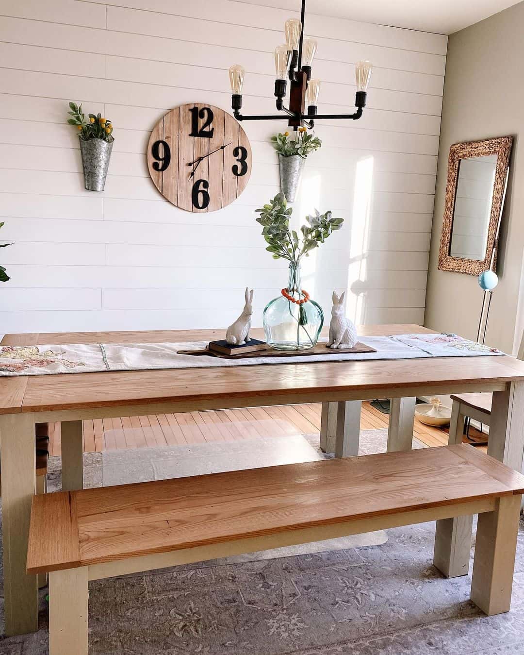 Dining Room with White Farmhouse Shiplap Wall Soul & Lane