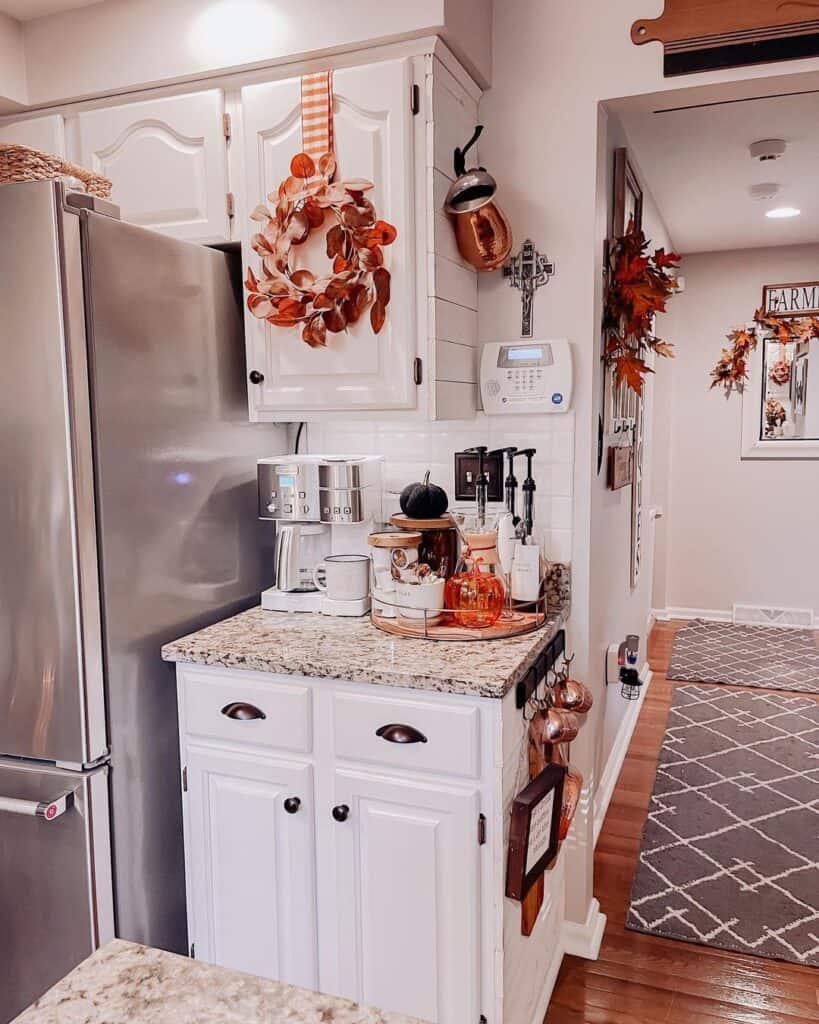Fall Vignette with Coffee Station