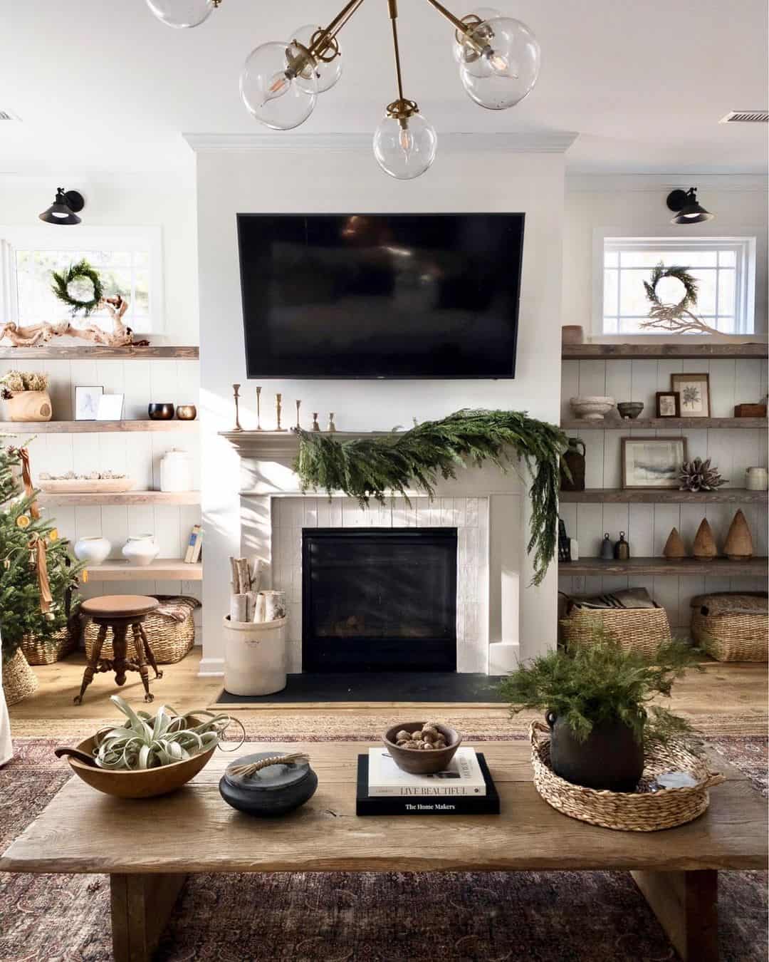 25 Floating Shelves Around Fireplace Ideas for Your Home