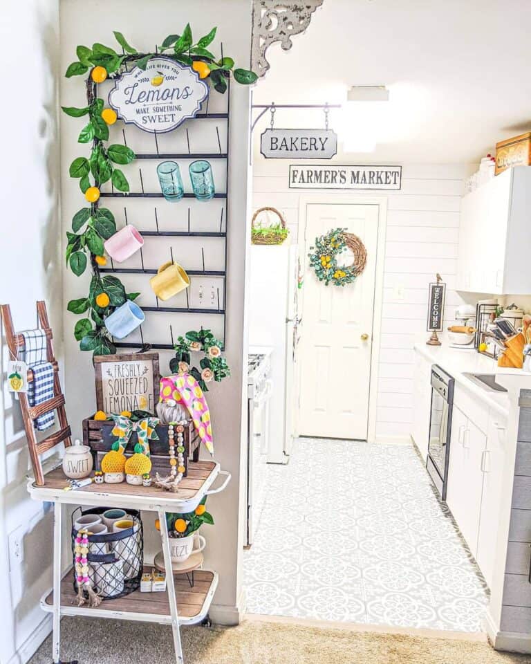 Farmhouse Kitchen with Pops of Yellow Décor