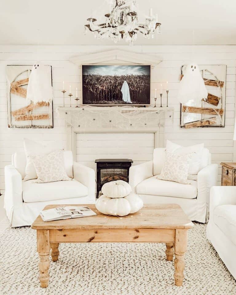 Farmhouse Living Room with Ghost Theme