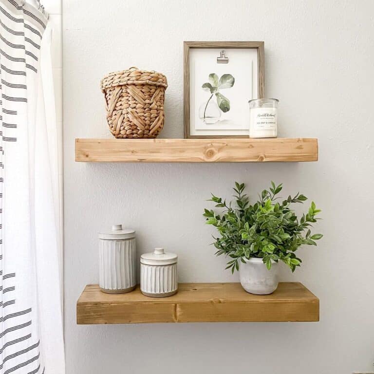 Floating Shelves Ideas for Neutral Minimalist Décor