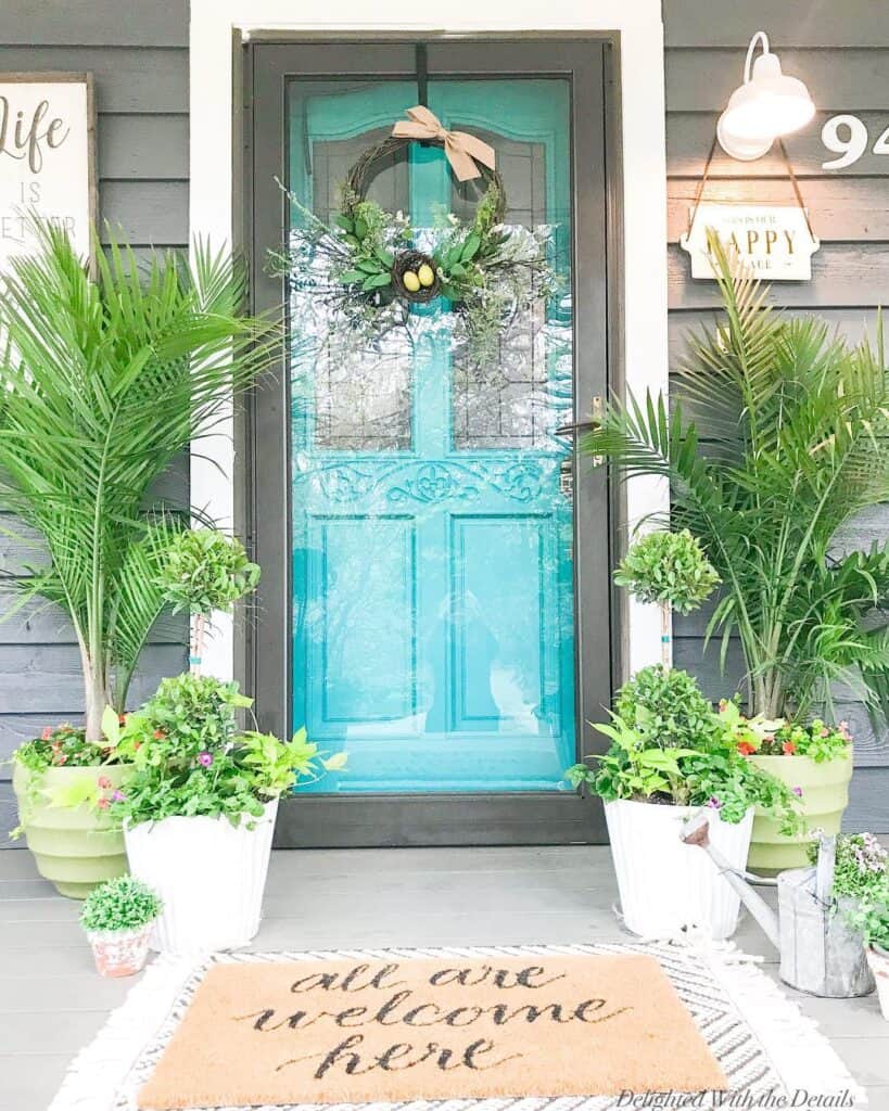 Front Door Planter Ideas: Palm Trees