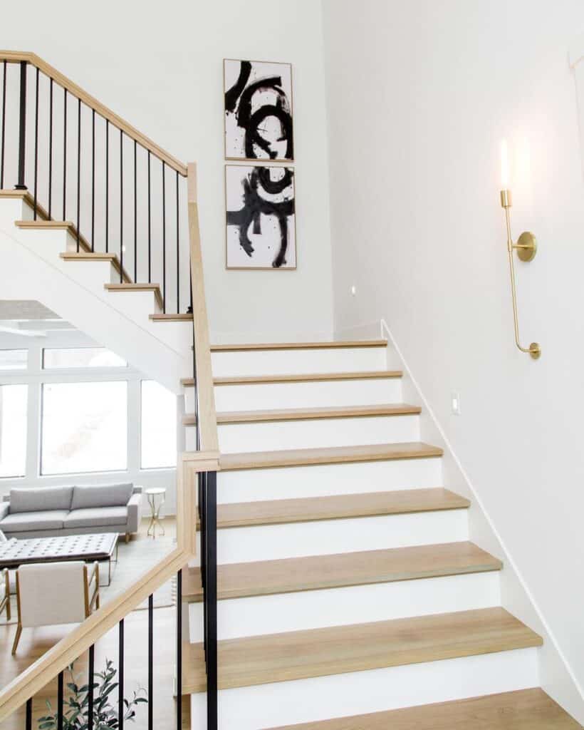 Gold Wall Sconces for Stairways