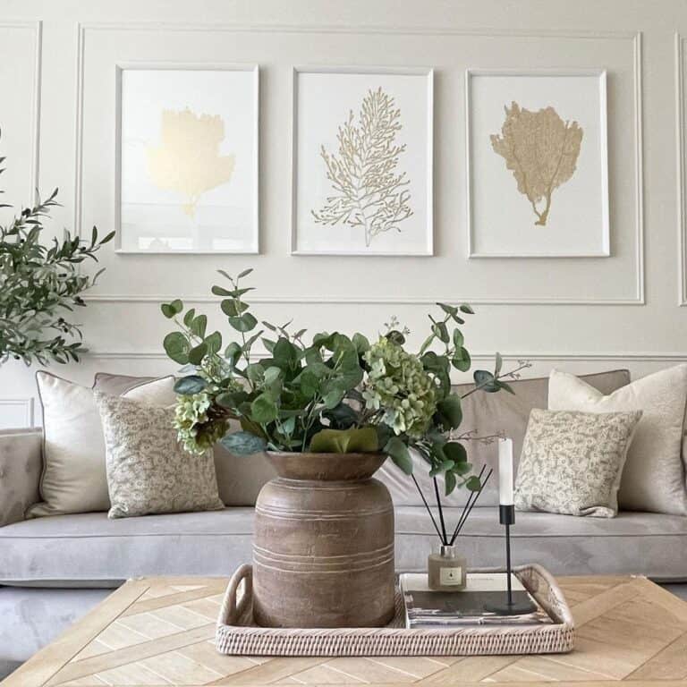 Gold and White Wall Art Decor on a Paneled Wall Soul & Lane