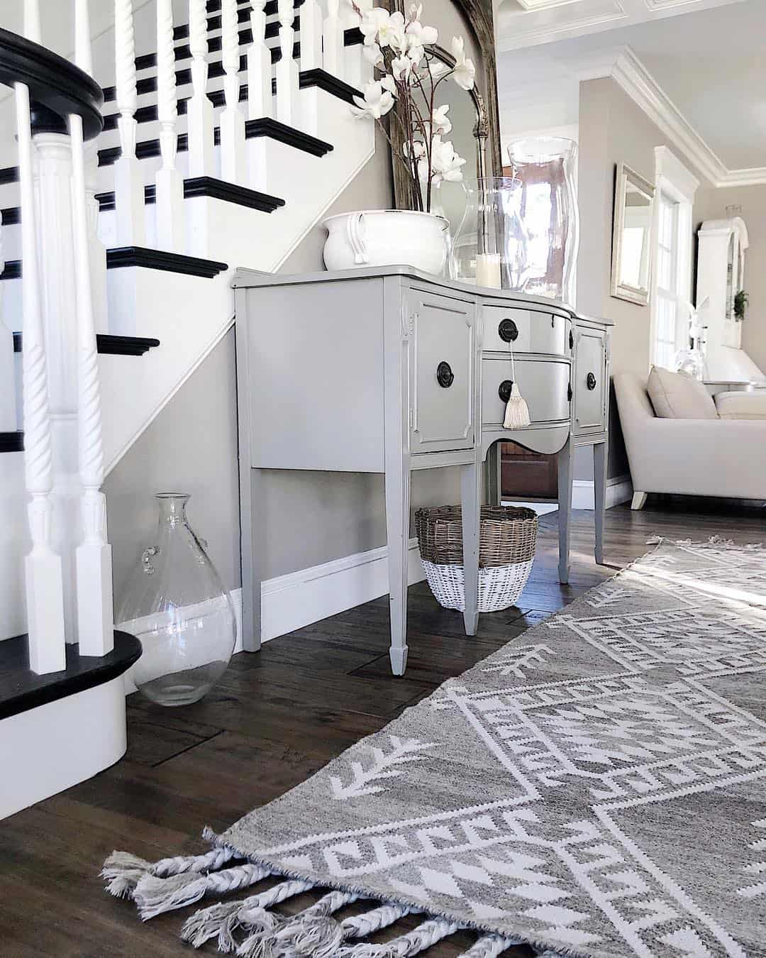 Gray Console Table Under Staircase Soul & Lane