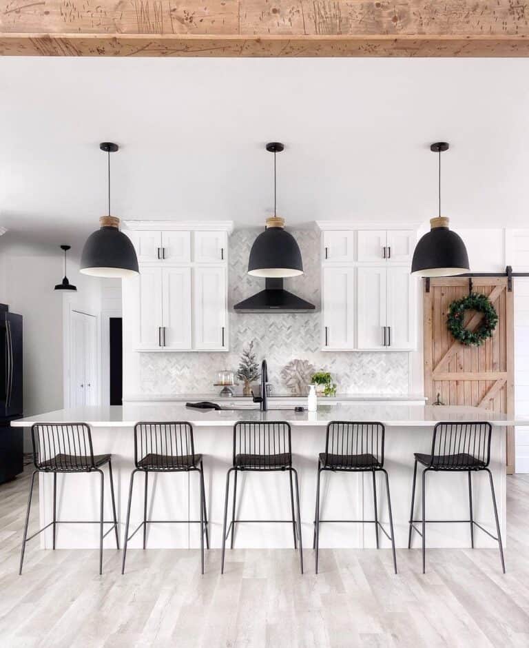 Gray Modern Kitchen with Farmhouse Touches