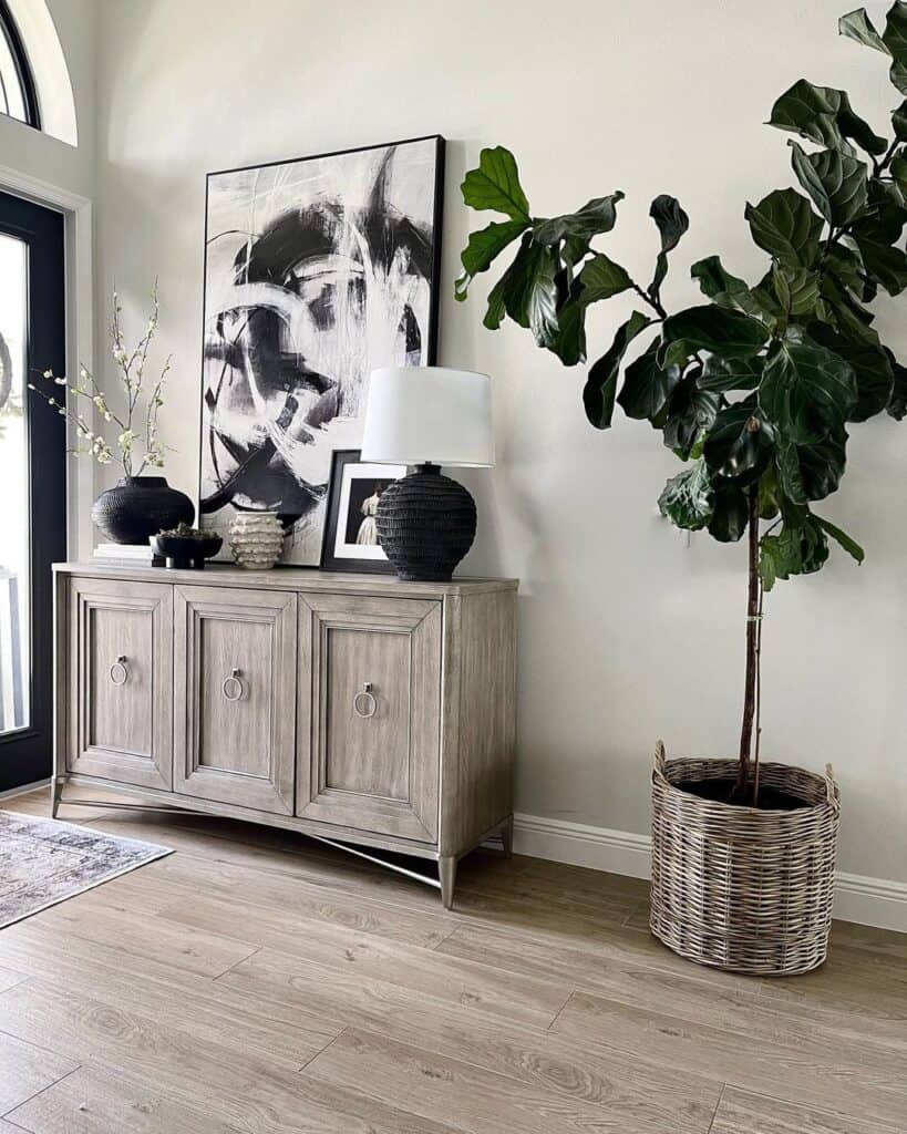 Gray Wood Sideboard for Entryway