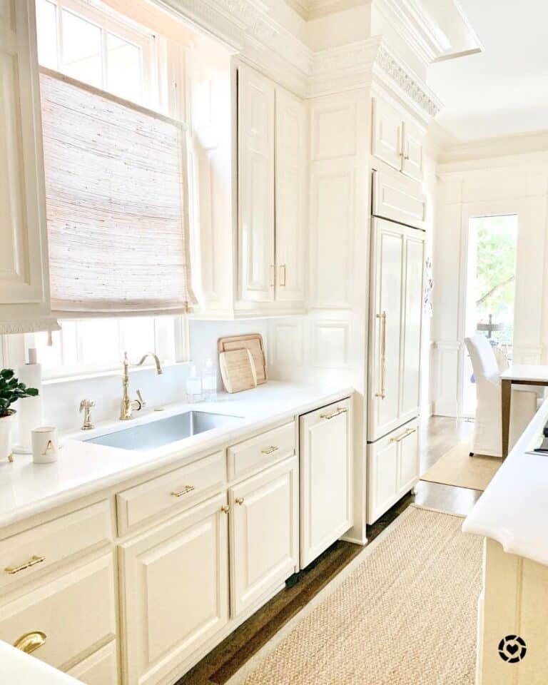 Kitchen with Antique Gold Sink Faucet