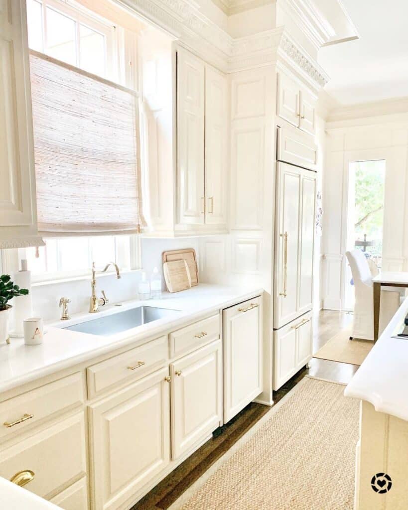 Kitchen with Antique Gold Sink Faucet