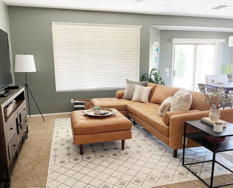 Light Brown Leather Couch Modern