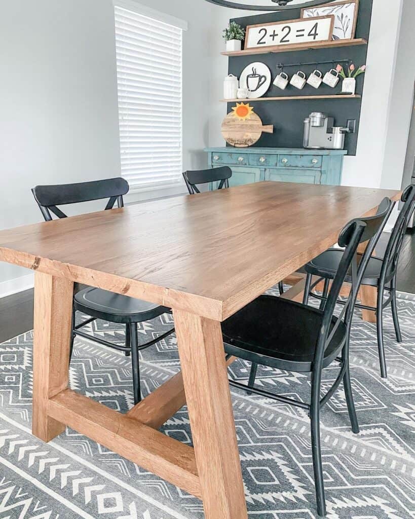 Modern Black Wood Dining Chairs and a Coffee Bar Soul & Lane