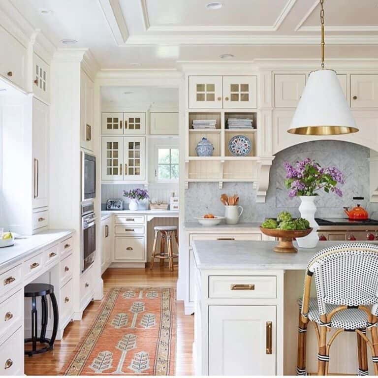 Modern Farmhouse Kitchen with Gold Accents
