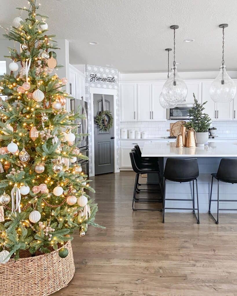 Neutral Kitchen with Christmas Theme