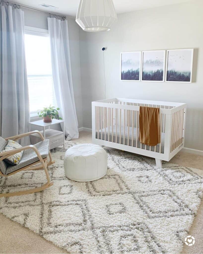 Neutral Nursery with Unique Wall Art