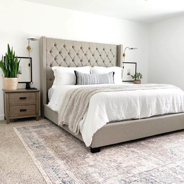 Off-White Area Rug On Off-white Carpet