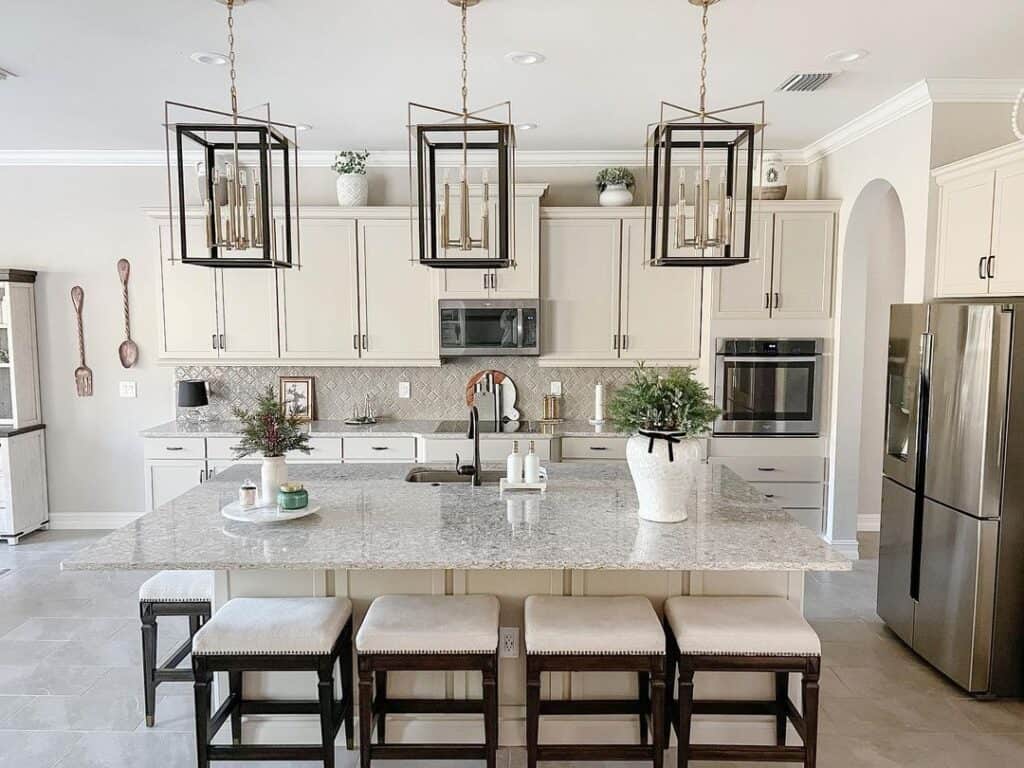 Off-White Cabinets on Light Grey Wall