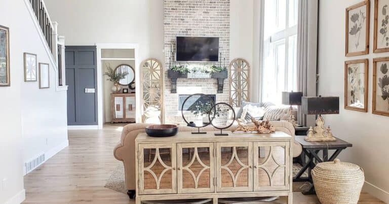 Off-White Sideboard in Living Room