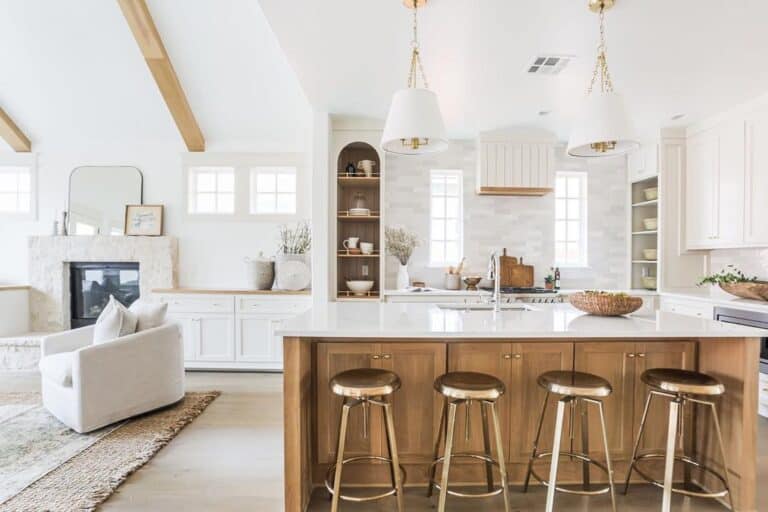 Open Kitchen Flows Into Living Room