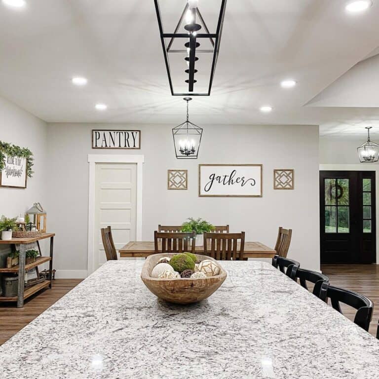 Open Kitchen and Dining Area with Pantry