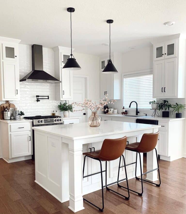 Open Kitchen with Bar Stool Seating