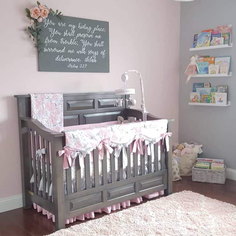 Pink and Grey Nursery Decor