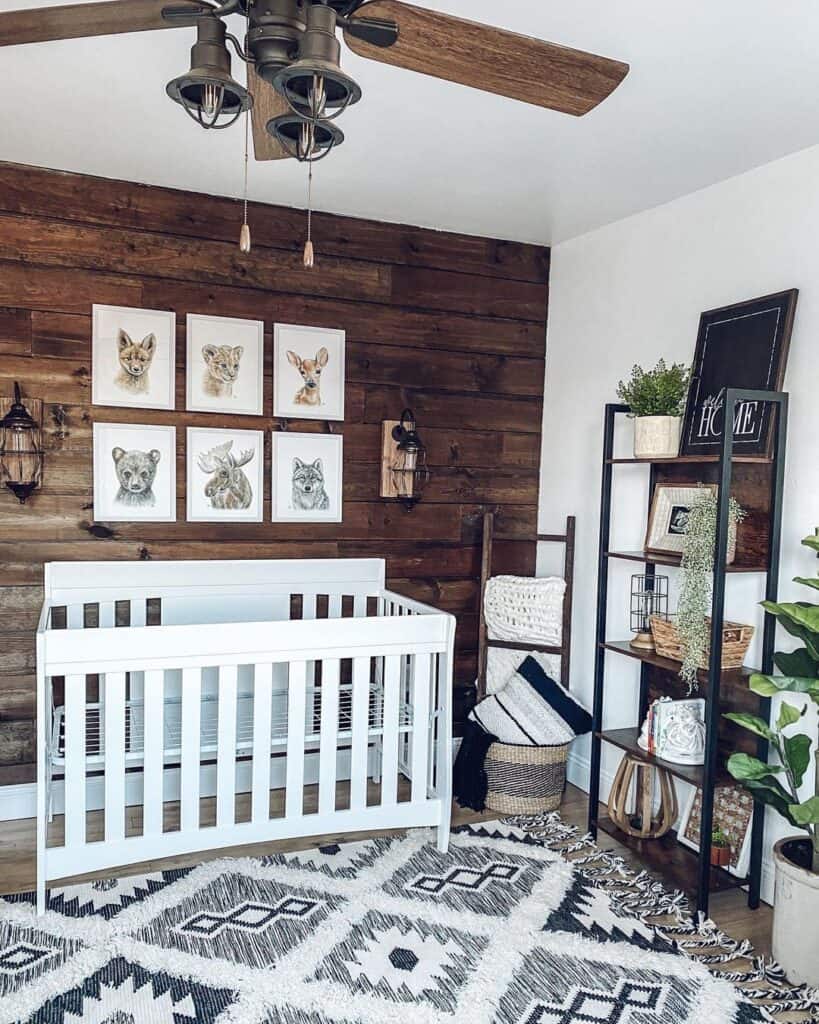 Rustic Nursery with Woodland Charm