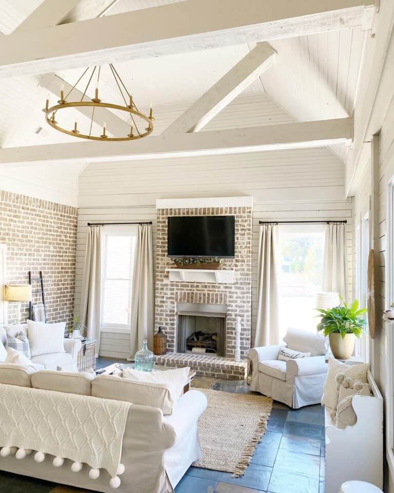 Shiplap Vaulted Ceiling