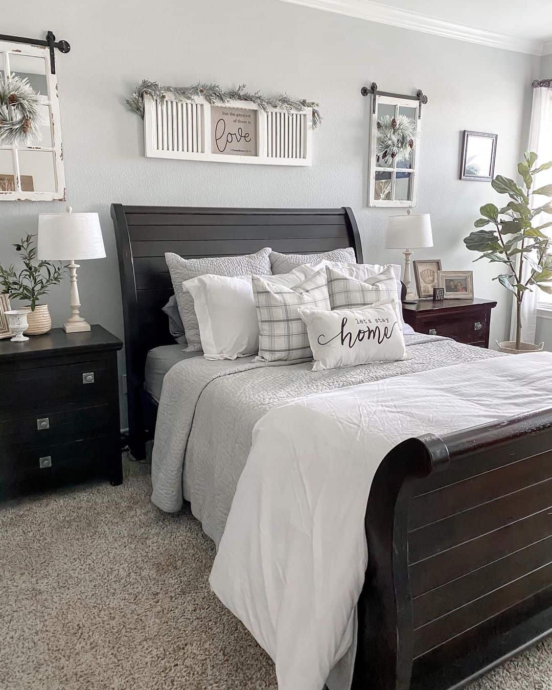 Sleigh Bed Featuring Shiplap Headboard Soul & Lane