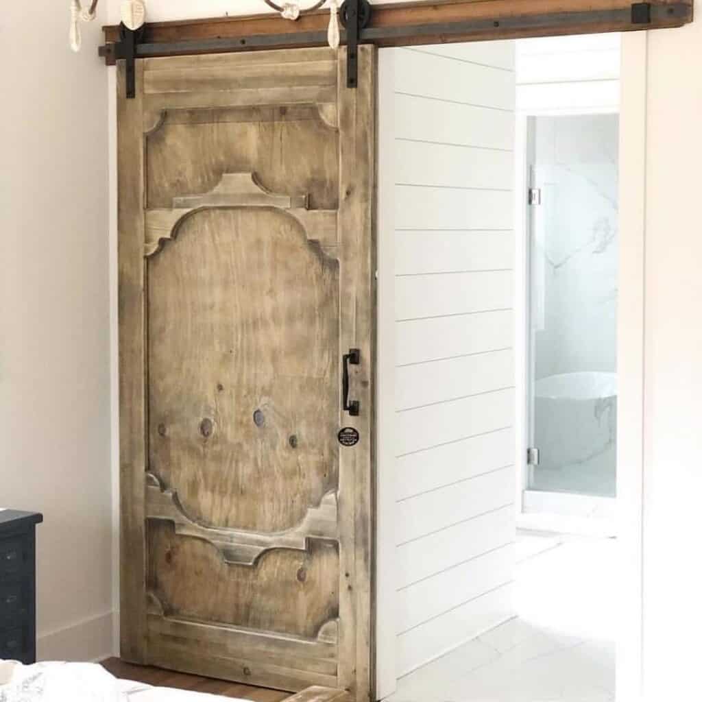 Solid Wood 3 Panel Sliding Door