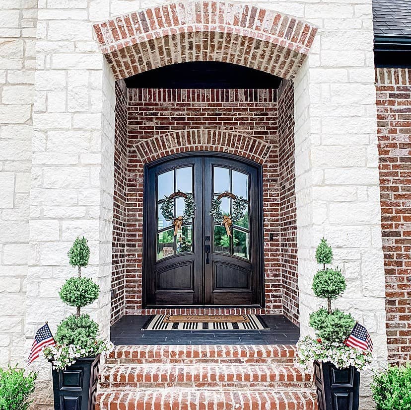 Stained Wood Arched French Doors Soul & Lane