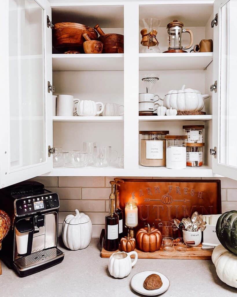 Subtle Fall Touches to Coffee Station Set-Up