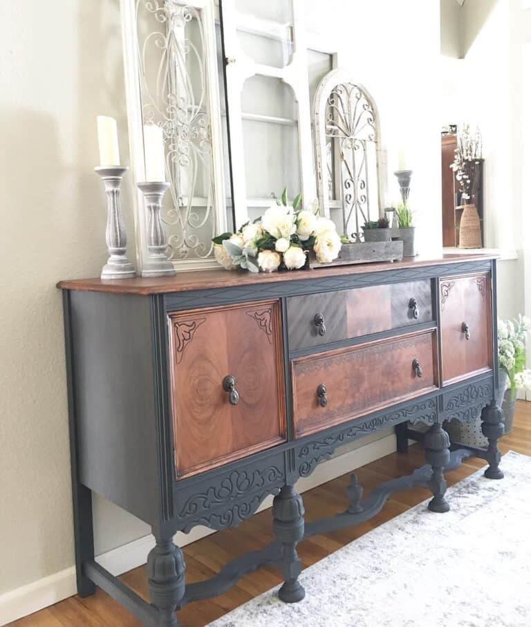 Two-Toned Wood Farmhouse Sideboard