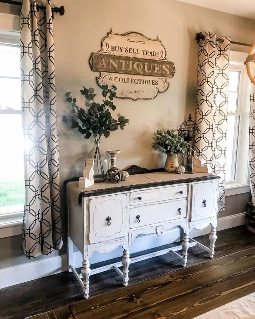 Two-toned Black and White Sideboard