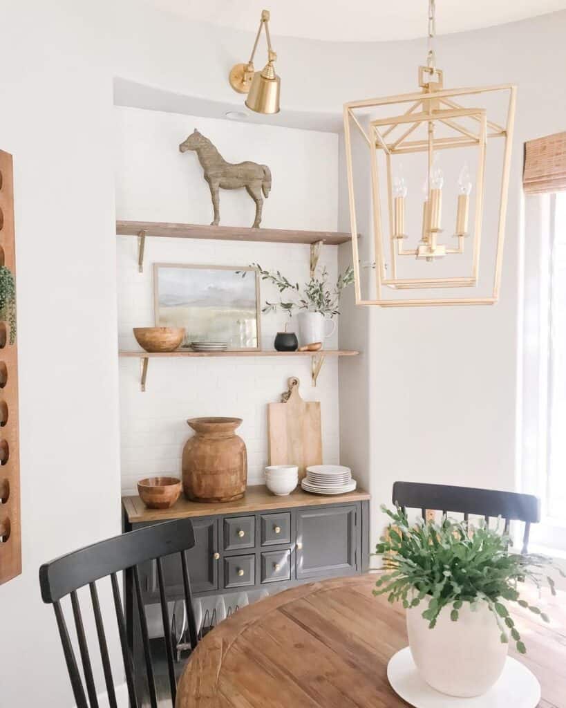 Two-toned Wood and Gray Sideboard Buffet