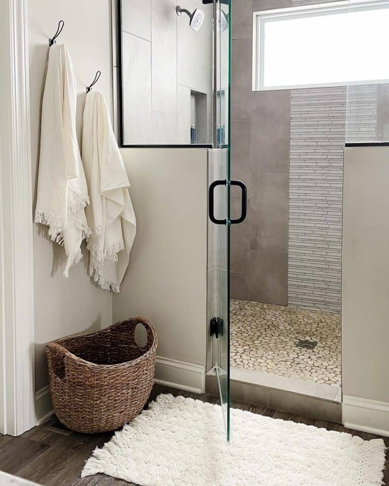 Walk-in Shower and Decorative Bathroom Trim