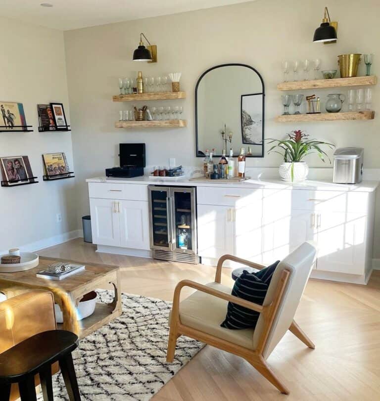 Wet Bar Floating Shelves Ideas