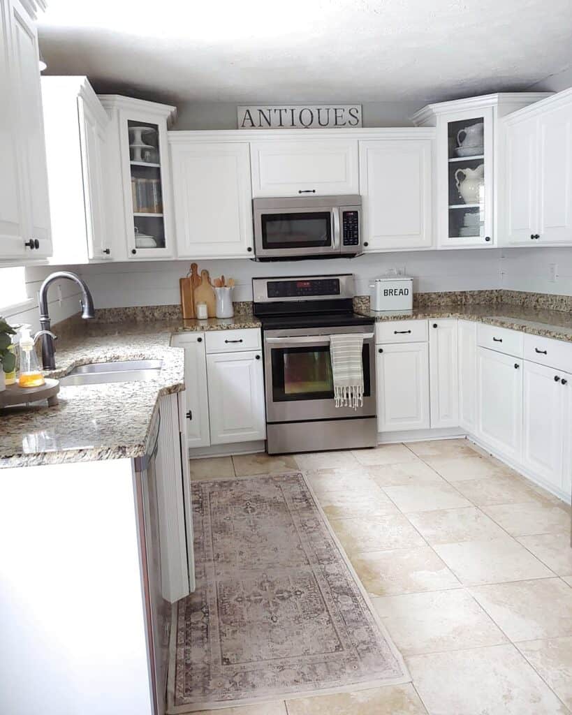 white shiplap kitchen backsplash