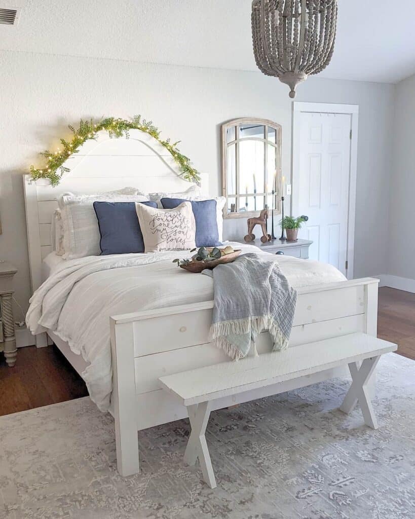 White Shiplap Headboard and Footboard