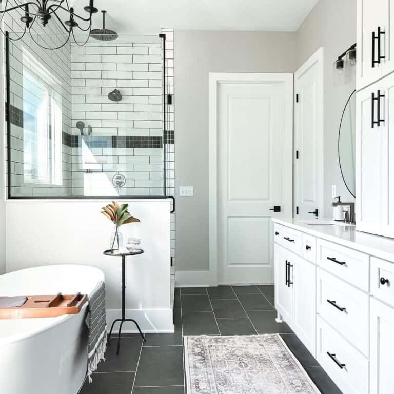 White Subway Tile With Gray Grout Ideas