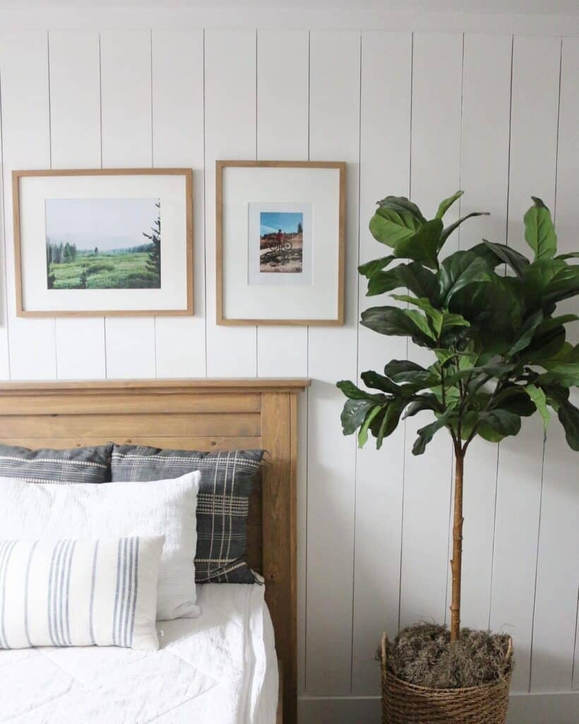 White Vertical Shiplap Bedroom Wall Soul & Lane