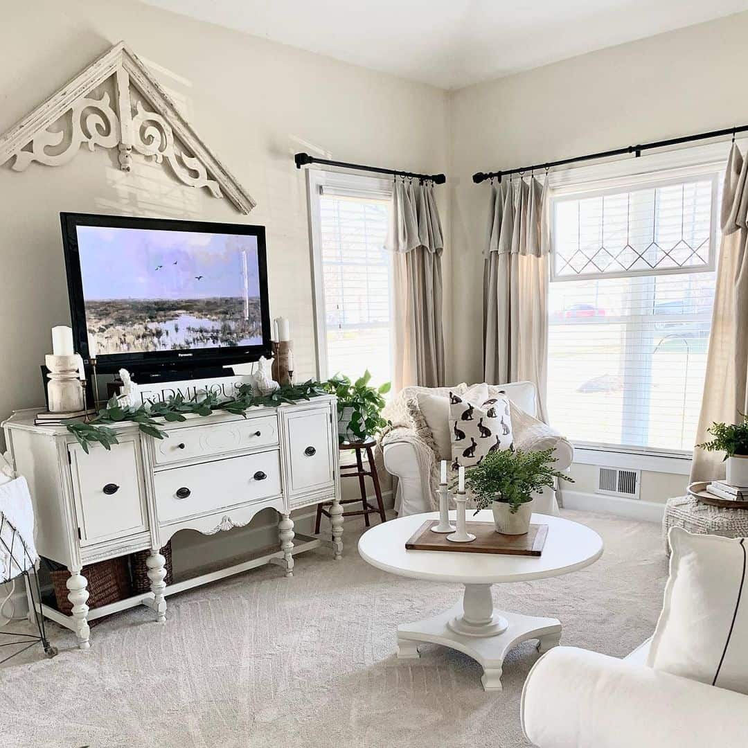 White Wall Decor on an OffWhite Living Room Wall Soul & Lane