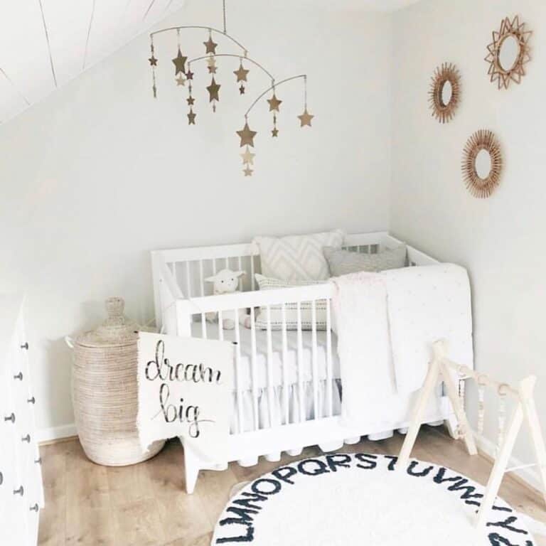 White and Gold Nursery Decor